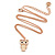 Small Owl Pendant with Rose Gold Tone Chain - 41cm L/ 5cm Ext - view 5
