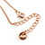 Small Owl Pendant with Rose Gold Tone Chain - 41cm L/ 5cm Ext - view 6