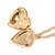 Small Heart Locket Pendant with Chain - 40cm L/ 6cm Ext - view 9