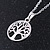 Delicate Tree Of Life Pendant with Silver Tone Chain - 40cm L/ 5cm Ext - view 5