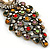 Vintage Inspired Multicoloured Crystal Peacock Pendant with Chain In Bronze Tone - 72cm L/ 6cm Ext - view 6