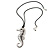 Oversized Silver Tone Seahorse Pendant with Black Leather Cord - 70cm L/ 5cm Ext - view 8