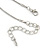 Clear Crystal Key Pendant with Silver Tone Snake Style Chain - 40cm L/ 5cm Ext - view 4