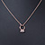 Small CZ Ring Pendant with Rose Gold Chain - 44cm L/ 4cm Ext - view 5