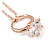 Small CZ Ring Pendant with Rose Gold Chain - 44cm L/ 4cm Ext - view 7