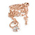 Small CZ Ring Pendant with Rose Gold Chain - 44cm L/ 4cm Ext - view 8