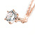 Small CZ Ring Pendant with Rose Gold Chain - 44cm L/ 4cm Ext - view 3