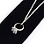 Small CZ Ring Pendant with Silver Tone Metal Chain - 44cm L/ 4cm Ext - view 2