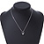 Small CZ Ring Pendant with Silver Tone Metal Chain - 44cm L/ 4cm Ext - view 3