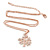 Small Crystal 'Tree Of Life' Pendant with Rose Gold Tone Chain - 44cm L/ 4cm Ext - view 3