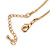 Small Clear Crystal Cross Pendant with Gold Tone Snake Type Chain - 44cm L/ 4cm Ext - view 4