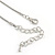 Small Crystal Kitten Pendant with Silver Tone Snake Type Chain - 41cm L/ 5cm Ext - view 4