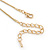 Small Crystal Kitten Pendant with Gold Tone Snake Type Chain - 41cm L/ 5cm Ext - view 4