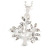 Small Crystal 'Tree Of Life' Pendant with Silver Tone Chain - 44cm L/ 4cm Ext