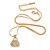 Small Fancy Crystal Bag Pendant with Gold Tone Snake Type Chain - 42cm L/ 5cm Ext - view 3