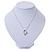 Romantic Crystal Open Heart Pendant with Silver Tone Chain - 41cm L/ 4cm Ext - view 2