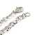 Statement Crystal Lock and Key Pendant with Chunky Long Chain In Silver Tone - 68cm Long - view 7
