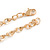 Statement Crystal Lock and Key Pendant with Chunky Long Chain In Gold Tone - 68cm - view 7