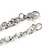 Statement Crystal Guitar Pendant with Long Chunky Chain In Silver Tone - 68cm L - view 7