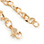 Large Crystal Filigree Cross Pendant with Chunky Long Chain In Gold Tone - 66cm L - view 7