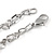 Statement Crystal Key Pendant with Long Chunky Chain In Silver Tone - 70cm L - view 7