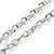 Large Crystal Cross Pendant with Chunky Long Chain In Silver Tone - 70cm L - view 6