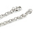 Large Crystal Cross Pendant with Chunky Long Chain In Silver Tone - 70cm L - view 14