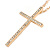 Large Crystal Cross Pendant with Chunky Long Chain In Gold Tone - 70cm L - view 5