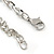 Large Crystal Cross Pendant with Chunky Long Chain In Silver Tone - 70cm L - view 7