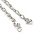 Statement Crystal Cross Pendant with Chunky Long Chain In Silver Tone - 70cm L - view 7