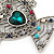 Multicoloured Beaded Fish Pendant with Long Chain In Silver Tone - 70cm L/ 5cm Ext - view 5