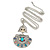 Multicoloured Beaded Doll Pendant with Long Chain In Silver Tone - 70cm L/ 5cm Ext - view 2