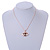 Cute Clear Crystal, White/ Black Enamel Bee Pendant with Rose Gold Tone Snake Chain - 40cm L/ 6cm Ext - view 4