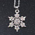 Christmas Clear/ Ab Snowflake Pendant with Silver Tone Chain - 40cm L/ 5cm Ext - view 3