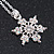 Christmas Clear/ Ab Snowflake Pendant with Silver Tone Chain - 40cm L/ 5cm Ext - view 8