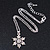 Christmas Clear/ Ab Snowflake Pendant with Silver Tone Chain - 40cm L/ 5cm Ext - view 5