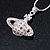 Clear Crystal Monarch Pendant with Silver Tone Chain - 38cm L/ 5cm Ext - view 4