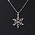 Christmas Clear Snowflake Pendant with Silver Tone Chain - 40cm L/ 5cm Ext - view 7