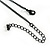 Romantic Rose Motif Chain Tassel Pendant with Black Tone Chain Necklace - 70cm L/ 7cm Ext/ 13cm Pendant - view 7