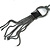 Long Chain Tassel Black Glass Bead Pendant with Black Tone Metal Chain Necklace - 72cm L/ 7cm Ext/ 14cm Pendant - view 3