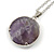 Round Amethyst Stone Tree Of Life Pendant with Silver Tone Chain - 70cm Long - view 6