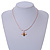 Small Cute 'Bee' Pendant Necklace In Rose Gold Tone Metal - 40cm Length & 4cm Extension - view 3