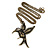 Bronze Tone 'Hummingbird' Long Pendant Necklace - 70cm Length - view 2