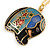 Multicoloured Enamel Elephant Pendant with Gold Tone Chain - 44cm L/ 5cm Ext - view 4