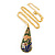 Multicoloured Enamel Teardrop Pendant with Gold Tone Chain - 44cm L/ 5cm Ext - view 4
