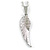 Small Crystal Wing Pendant with Silver Tone Chain - 42cm L/ 4cm Ext - view 2