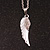 Small Crystal Wing Pendant with Silver Tone Chain - 42cm L/ 4cm Ext - view 5