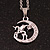 Unicorn on The Moon Small Pendant with Silver Tone Chain - 42cm L/ 4cm Ext - view 2