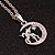Unicorn on The Moon Small Pendant with Silver Tone Chain - 42cm L/ 4cm Ext - view 8