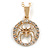 18mm D/ Clear Crystal Spider Pendant with Chain in Gold Tone - 40cm L/ 4cm Ext